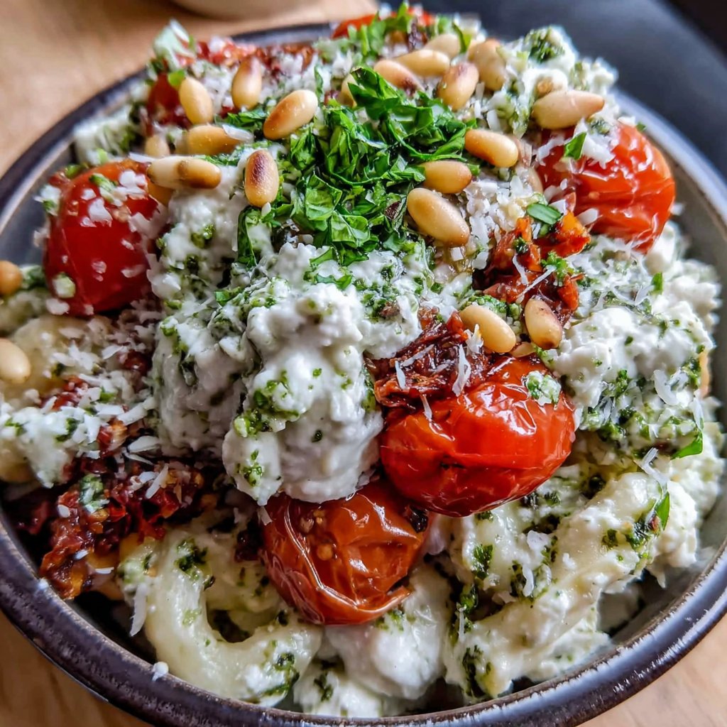 Cottage Cheese Pesto Bowl
