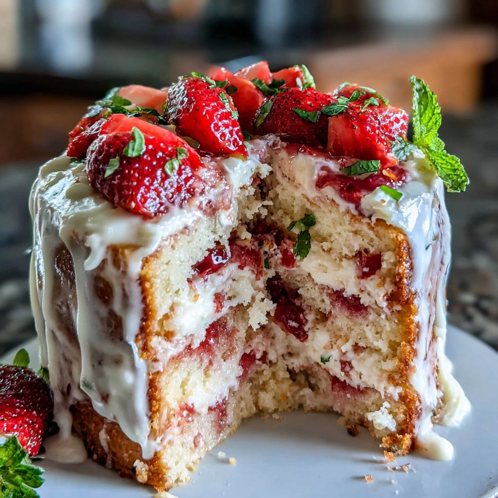 Strawberry Lemonade Layer Cake