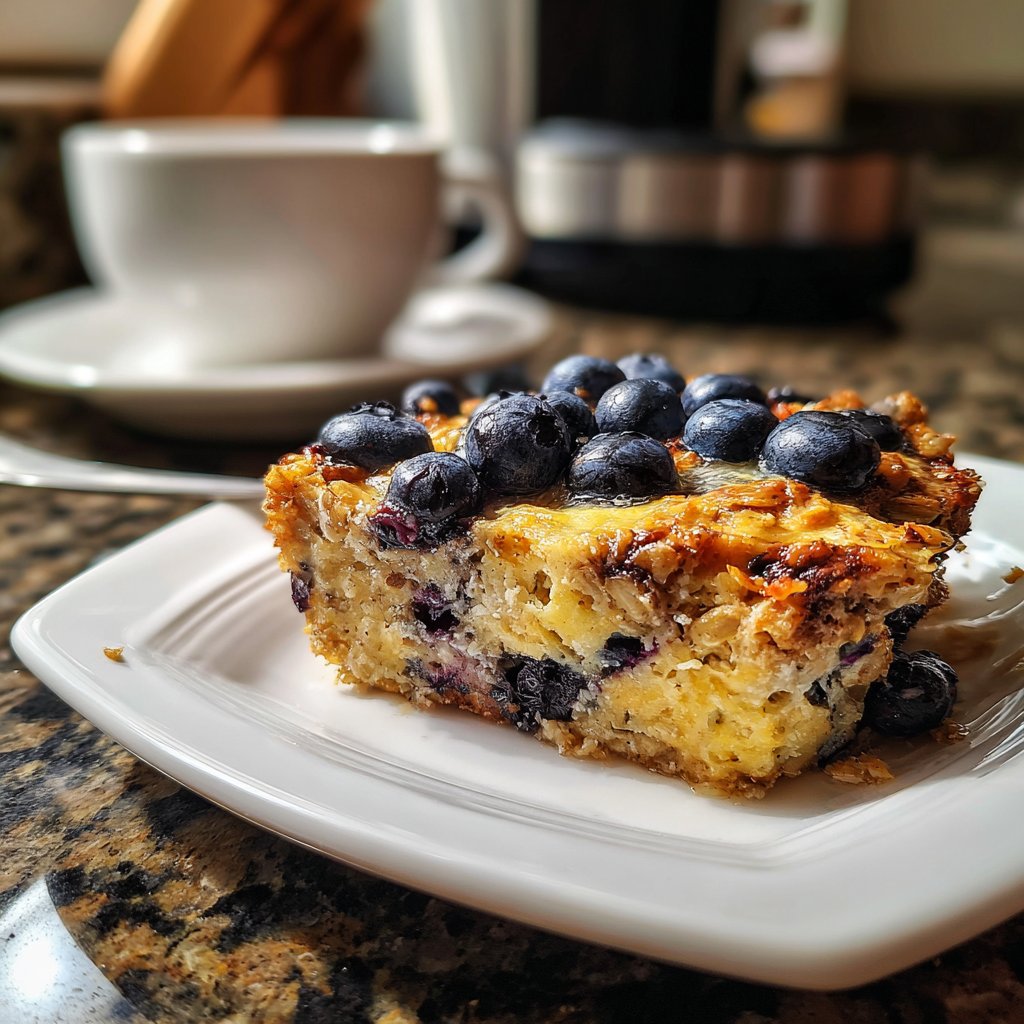 Baked Blueberry Protein Oatmeal