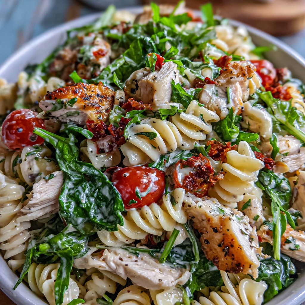 Turkey and Spinach Pasta Salad