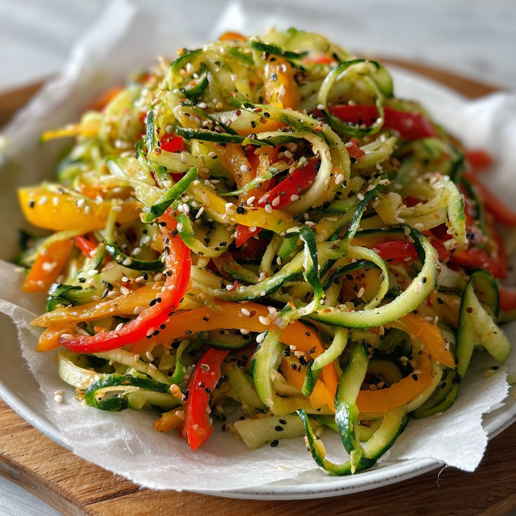 Crunchy Cucumber and Bell Pepper Slaw